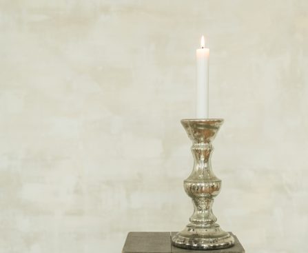 Photo Silver and gold shell-shaped decorative table lamp for entrance
