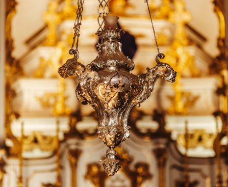 Photo Nordic style gold chandelier