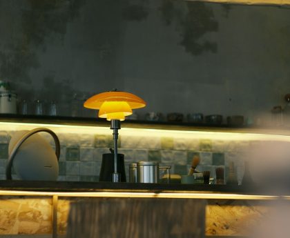 Photo tiered portable lamp coffee bar decor
